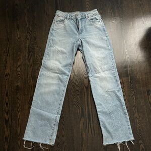 Garage Light Blue Straight Leg Jeans